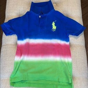 RL tie dye effect polo